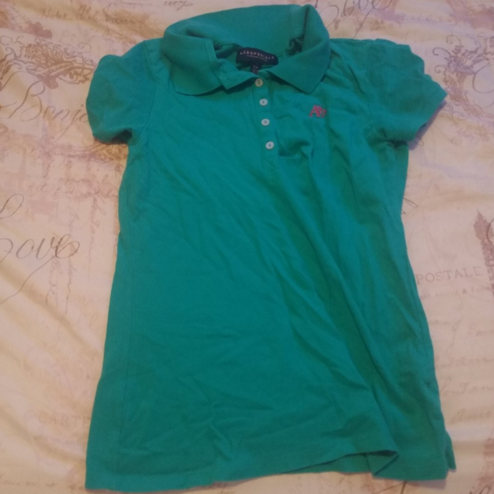 Green collard shirt